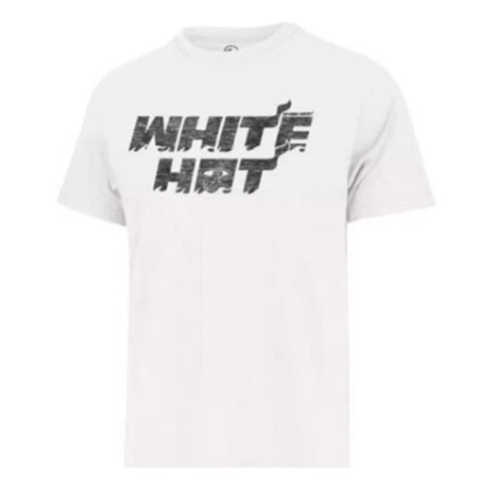 47 Brand Men's White Wash Miami Heat Franklin T-Shirt Size XXL